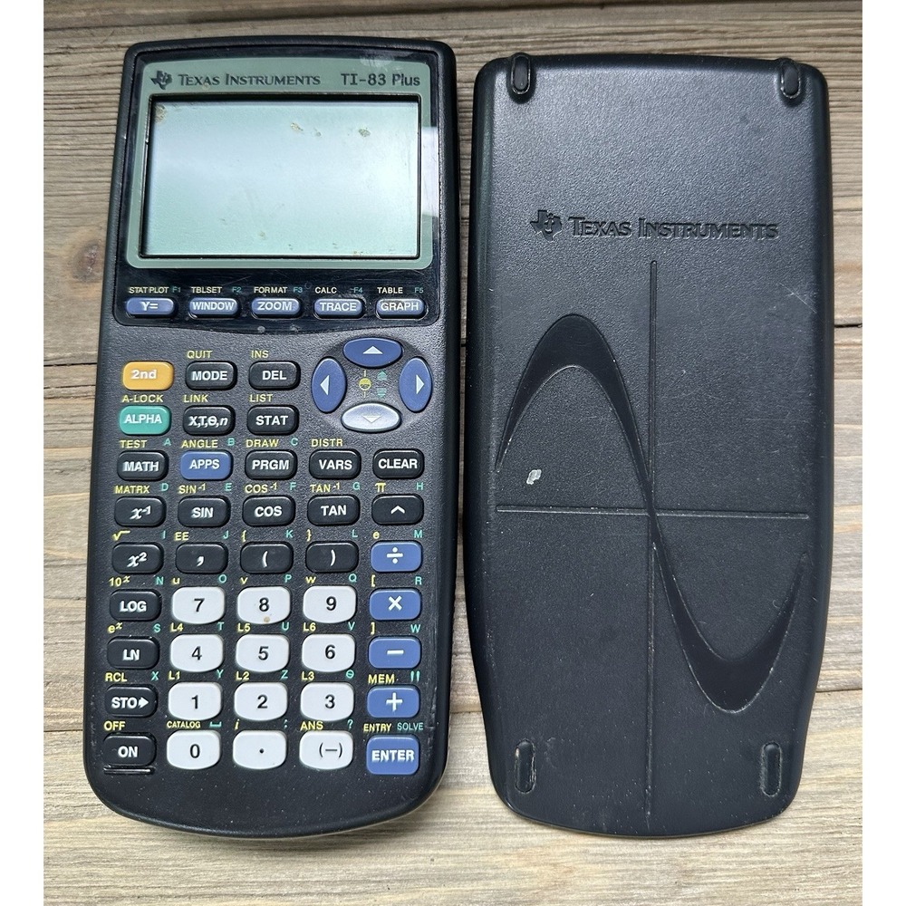 Texas Instruments TI-83 Plus Graphing Calculator Black TESTED - WORKS